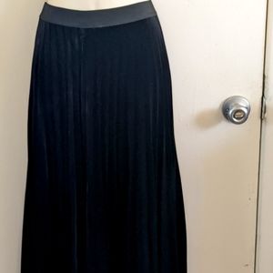 Velvet pleated skirt